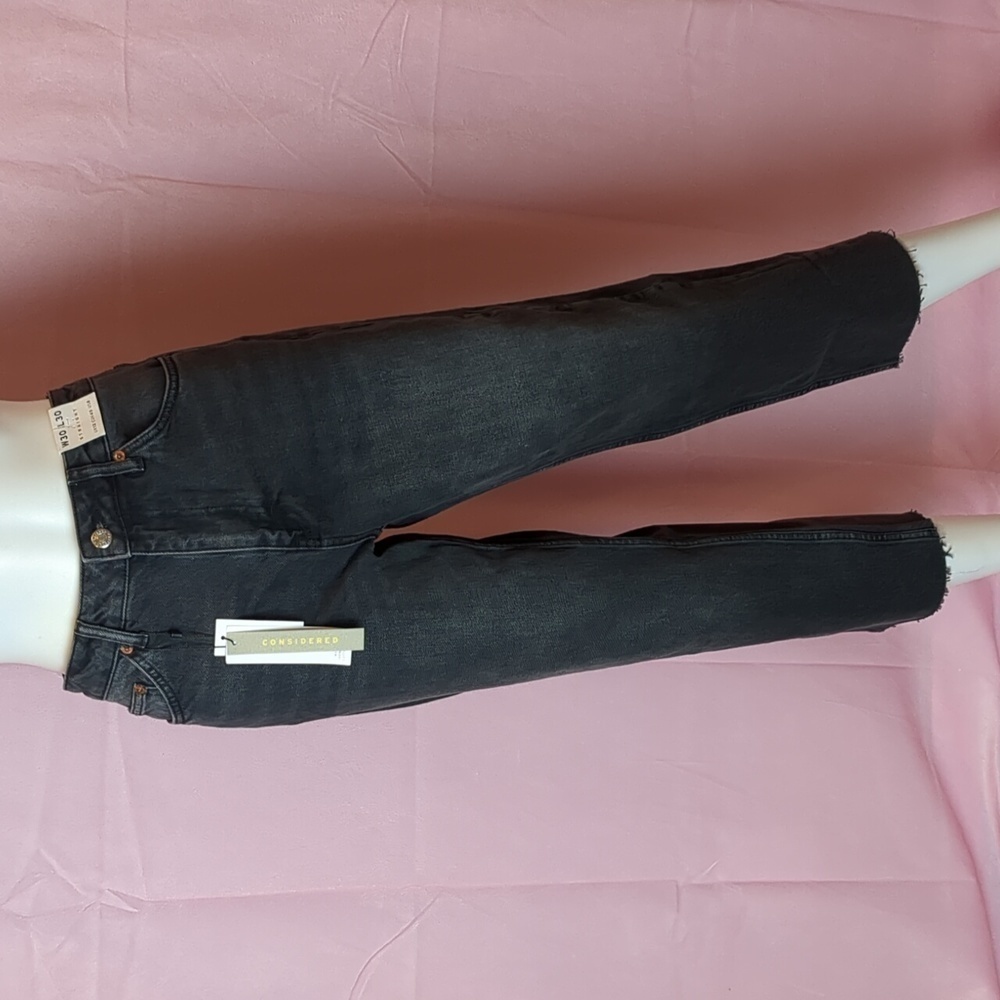 Topshop Gray Straight Fit Crop Jeans size 8